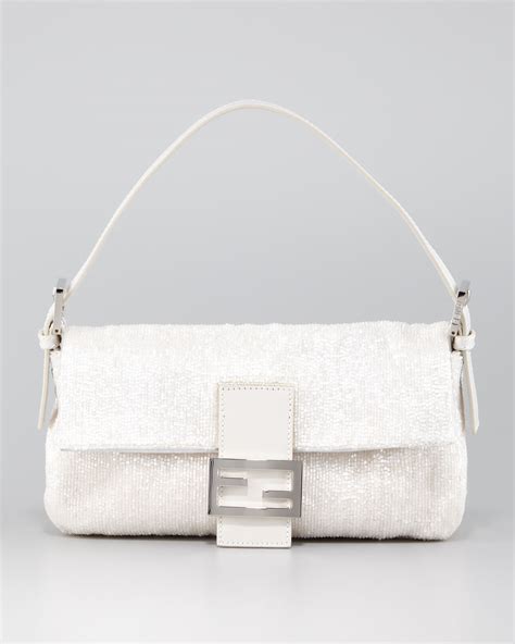 vintage white fendi bag|Fendi vintage denim bag.